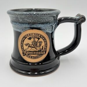 Georgia Renaissance Festival 2013 Grey Fox Pottery Mug Tankard Knight on Horse